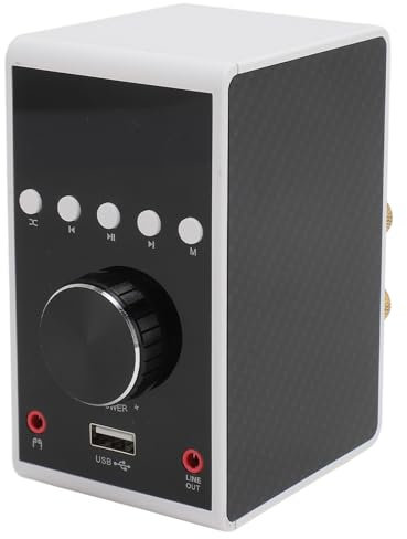 Cuifati Amplificatore Compatto da 200 W, Uscita Stereo a Doppio Canale con USB, BT5.0, Ottico, Coassiale, Ingresso Disco U per Computer, Proiettore, TV 4K. Adatto per Home (26,5x12,3