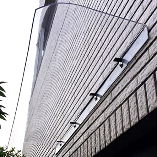 Türvordach Außentürvordächer Verandavordach Transparentes Vordach für die Vordertür, selbstreinigendes Türvordach, Terrassenvordach, Polycarbonat-Abdeckung, UV-Regen- und Schneeschutz, für d