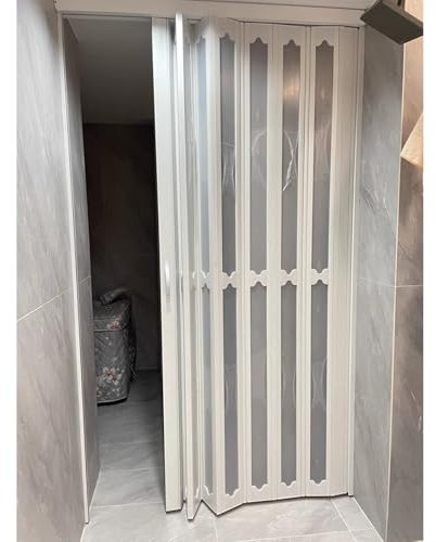 CHZDPP Teleskop-Falttüren Schiebe-Akkordeon-Türen mit Hardware, Magnetische Falttür für kleine/große Räume, Raumteiler Tor für Schlafzimmer Büro Wohnzimmer(65x240cm/2.1x7.9ft)
