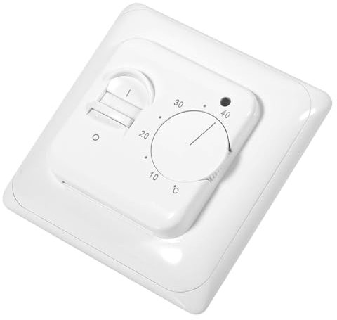 Sarini Termostato para calefacción por Suelo Radiante Termostato mecánico con Mando Giratorio 230V 16A Termostato de Ambiente Empotrado