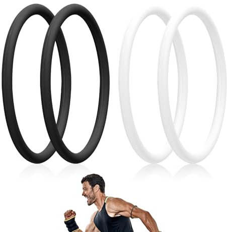 Lyreh Lot de 4 Sangles de Soutien du Tendon Rotulien, Bande de Genou en Silicone Sangle de Genou Flexible pour Tendon Rotulien Sangle de Genou pour la Course à Pied le Basket Ball le Sport