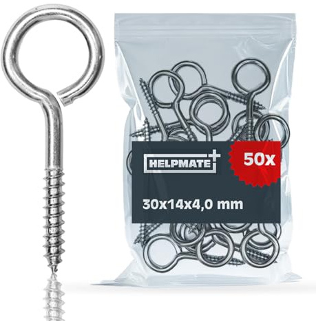 HELPMATE – Ringschraube 30x14x4,0x20 mm – 50 Stück