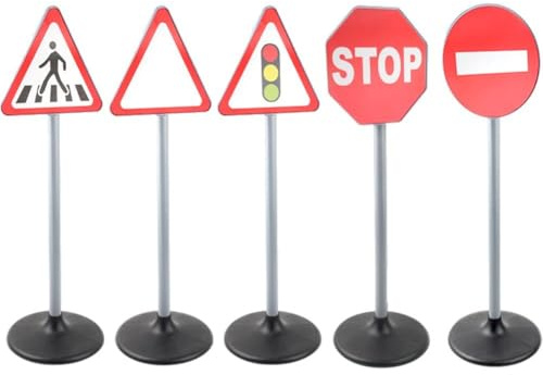 Ensemble De Panneaux De Signalisation Routière, Panneaux De Rue, Panneaux De Signalisation Routière, Ensemble De Jeu, Cadeau D'apprentissage Éducatif, Équipement De Jeu De Simulation, Éducation Pour