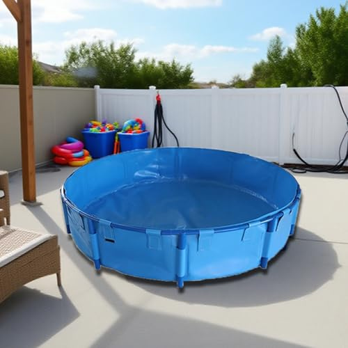 Piscinas Desmontables Acero/ Piscina Marco Piscina Elevada Para Ensamblar, Albercas Para Niños Y Adultos/alberca Infantil Con Soporte, Piscina De Lona Gruesa Para Acuicultura(1x0.6 M/470L/124GAL)