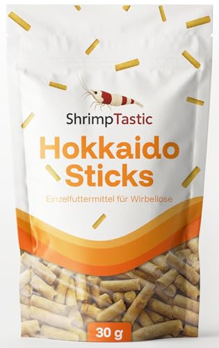 Hokkaido-Sticks (30g) für Garnelen, Welse, Krebse, Schnecken, Wirbellose