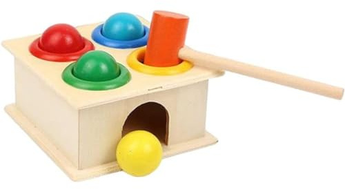 CAKEEYUM Kinder Holz Hammer Spielzeug Hämmerte Bank Präsentiert Spiel Holz Hammer Spielzeug Ball Drop Kleinkind Ball Blöcke Drop Baby Kinder
