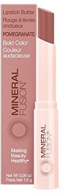 Mineral Fusion Lipstick Butter 0.06 Packaging May Vary, Pomegranate, 0.1411 Ounce