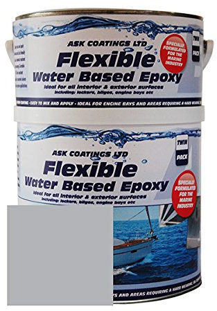 New! Water Based Epoxy Marine Paint for Boats, Yachts & Marine Vessels. Interior and Exterior use. 2.5L (Grey)