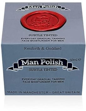 Man Polish Subtle Tinted - Premium Gradual Self Tanning Face Moisturiser for Men 50ml