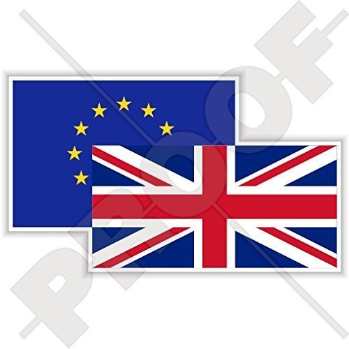 EUROPÄISCHE UNION-SPANIEN Flagge Paar, EU-ES Europa-Spanisch 125mm Auto & Motorrad Aufkleber, Vinyl Stickers