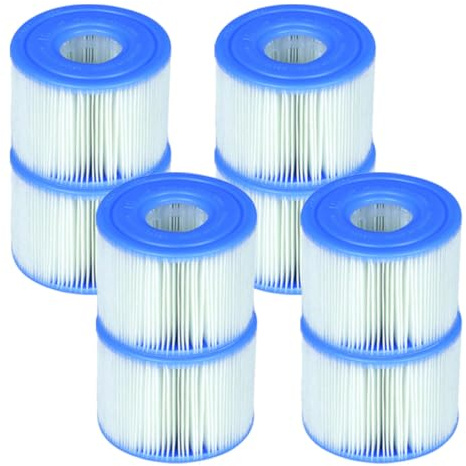 Intex PureSpa - Cartuchos de repuesto para filtro de piscina tipo S1 (8 filtros)