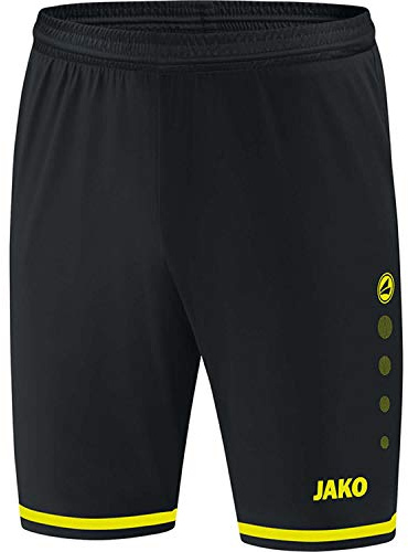 JAKO Herren Sporthose Striker 2.0, Schwarz/Neongelb, XL