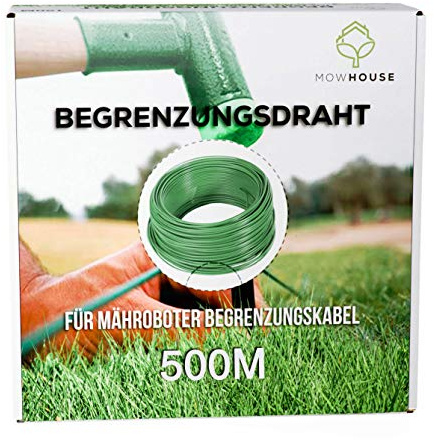 MOWHOUSE 500 Meter Begrenzungskabel Mähroboter - Universal Begrenzungsdraht für Rasenroboter - Rasenmähroboter Kabel Draht