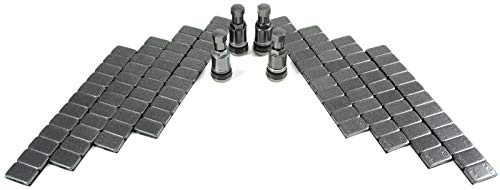 4x Aluventile Felgenventile Metallventile + 480g Auswuchtgewichten in Anthrazit