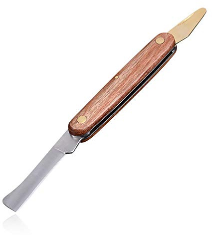 Taglierina Pieghevole per Innesto da Giardino, Coltello da Giardino per Innesto a Doppia Lama Multifunzionale con Divisore, Pieghevole