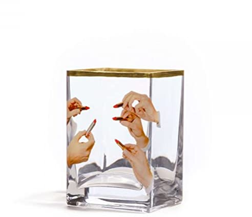 Vaso vetro lipstick by SELETTI e TOILETPAPER small | Seletti TOILETPAPER – Vaso in Vetro DecorativoDalle pagine dell’irreverente rivista alla casa contemporanea, la collezione T