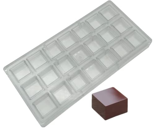 Quadratische Schokoladenform, Polycarbonat, Schokolade, DIY-Form, 21 Mulden, Süßigkeiten, Eiswürfel
