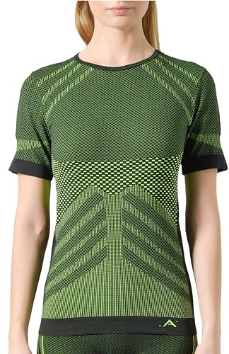 Risalti Maglia Termica Donna Manica Corta Energy - Maglia Tecnica Donna Traspirante a Compressione, Intimo Termico Senza Etichette per Sci, Trekking, Running, Ciclismo - Made in Italy