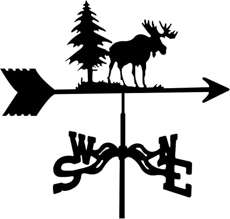 Girouette de Jardin Girouette Wapiti dans Les Bois ? Girouette décorative pour Jardin, indicateur de Direction du Vent pour Animal en Plein air, décoration, Artisanat