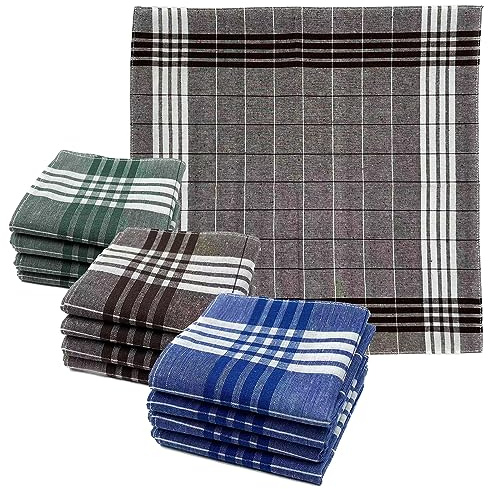 JukLoos Herren Taschentücher 100% Baumwolle Stofftaschentücher 40 x 40 cm