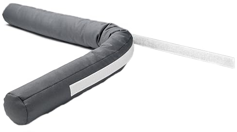 Zugluftstopper Windstopper Luftstopper Stopper Türbodendichtung Tür Isolierung Luftzugstopper Türdichtung Dichtung zum Kleben mit Klettverschluss (Grau)