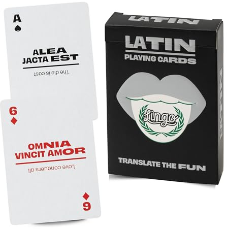 Latin Lingo Playing Cards | Travel Flashcards | Learn Latin Vocabulary in A Fun & Easy Way | 52 Essential Translations