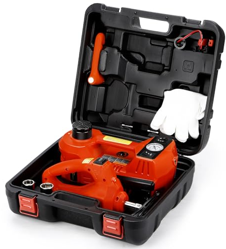 Panana 5 Ton Hydraulic Trolley Floor Jack Car Jack Kit 5Ton DC 12V Electric Hydraulic Car Jack Lift