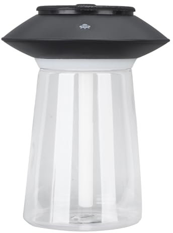Lampada a Fungo Umidificatore con Diffusore di Aromi con Batteria Ricaricabile a Nebulizzazione Fine a 7 Colori per Soggiorno, Camera da Letto, Ufficio (BLACK)