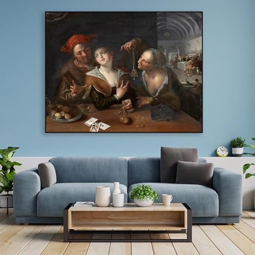 Klassisches Ölgemälde-Poster, Hans von Aachen, Vintage, Venus und Ado, Drucke, Frauenporträt, Leinwandgemälde, Wandkunst, Dekor, 70 x 100 cm, ohne Rahmen