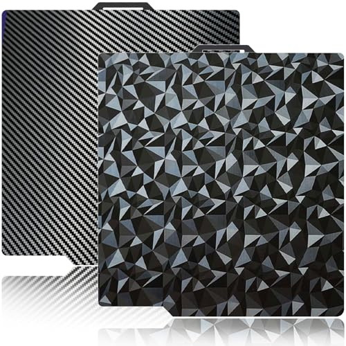 JUUPINE for BambuLab P2S druckplatte,Double Sided Printing PEO PET Spring Steel Sheet Heated Bed for Bambu Lab A1, X1C, X1E, P1P, P1S,P2S,X2D, X1, 257x257mm carbon platte Textured Print Plate