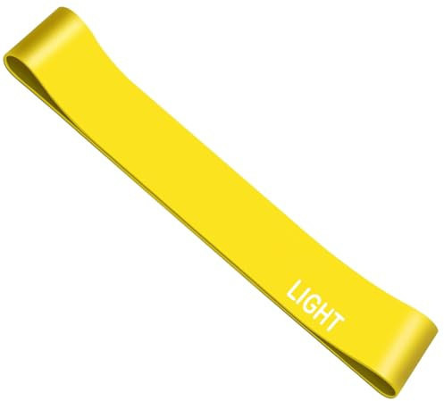 G5 HT SPORT Bandes élastiques de Fitness [Simple ou Lot de 3] Bandes élastiques de résistance pour Exercices de Fitness, Pilates, Yoga, Rééducation | Ensemble de Boucle Band (Jaune (LÉGÈRE))