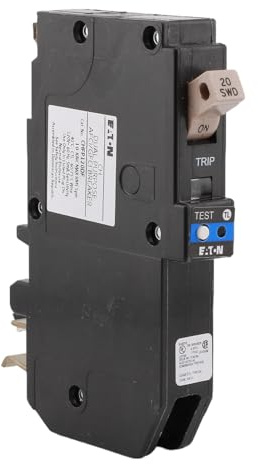 CUTLER-HAMMER CHFP120DF 20 Amp Single Pole Dual Function AFCI/GFCI Circuit Breaker, Plug-On Neutral, 120/240V, 10kAIC, UL Listed (1)
