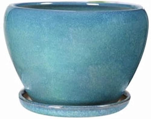OLSKFUH Maceta Extra Grande De Cactus Verde Esmeralda Maceta De Cerámica De Estilo Chino Maceta Decorativa Redonda Moderna Gar para Interiores,Green-16CM