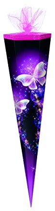 Schultüte / Zuckertüte / 50cm / eckig / Schmetterling - Shining Butterfly