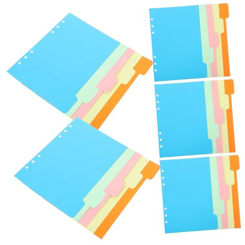 CANIGHT 15St A5-Index-Trennseite Ordner-Tagebuchteiler 6-Loch-Planerteiler Bindemittel-Separatoren trennstreifen für ordner register für ordner Ordnerteiler mit Laschen Bindelaschen Papier