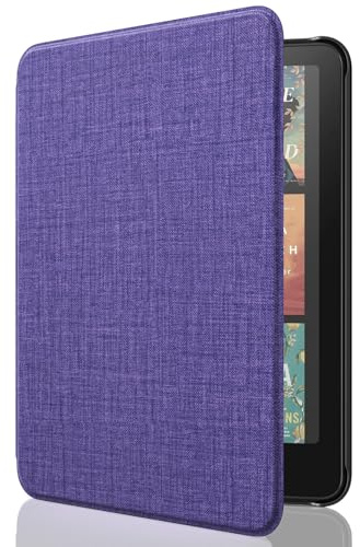 MoKo Hülle für 7 Kindle Paperwhite 12. Gen& Colorsoft, Purpur schwarz | Leichte Schutzhülle，Auto Aktiv-/Ruhemodus, wasserdichte Schutzhülle,für Kindle Paperwhite 12.Gen& Kindle Colorsoft 1st 2024