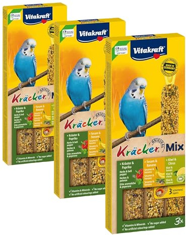 Vitakraft Baton PERUSI Trio Mix Kiwi/ARDEI/Banano, 3 BUC - 90 g (Paquete de 3)