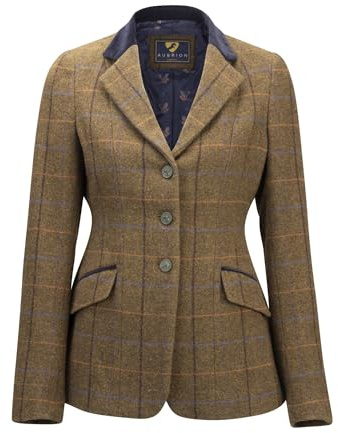 Shires Aubrion Saratoga Womens Riding Jacket - Oak Brown Check
