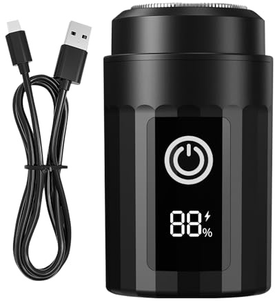 Mini Rasoio Elettrico - Tagliabarba Impermeabile,Multiuso Umidi & Asciutti Ricaricabile USB, Per Barba e Rimozione