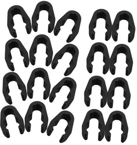 MUCKLILY Support En Plastique Pour Microphone Lot De 20 Pinces De Câble Flexibles Pour Pieds De Micro Clips De Cordon Pour Enregistrement Ktv Et Performances