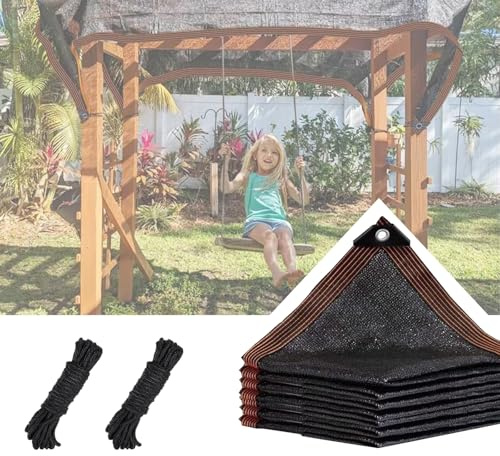 14x14 FT,Shade Fabric，Durable Mesh Tarp with Grommets, Resistant Garden Sun Shade Netting, Shading Antifreezing for Pergola, Plants Growing, Chicken Coop