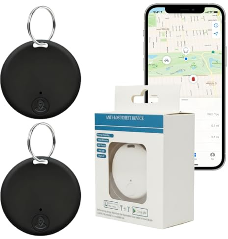 dimova GP90 -Tracker GPS précis 2pcs Traceur de Clés Bluetooth Intelligent, Portée de 25m, Application Compatible iOS/Android, pour Clés, Animaux de Compagnie, Bagages et Objets Précieux