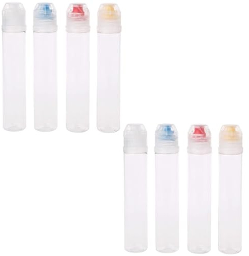 Toyvian Bouteilles Souples pour Conserver Condiments en Plastique pour Sauces Lot de 8 72ml, Faciles à Nettoyer et Sûres pour Usage Prolongé ou Couleur Aléatoire et Ketchup la Maison