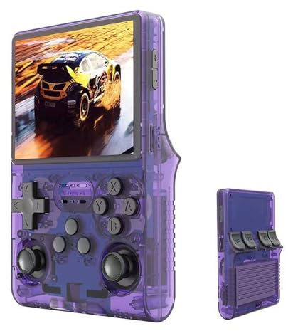 Console Di Gioco R40S Pro Retro, Console Portatile Per Videogiochi Con 256GB Di Giochi Da 30000 Integrati, Schermo IPS Da 3,5 Pollici, Supporta Grandi Giochi 2D E 3D-purple