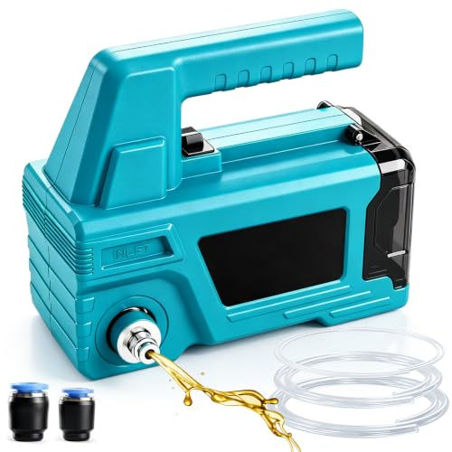 Bomba diésel compatible con Makita18V batería, bomba de cambio de aceite, bombas de combustible eléctricas con mangueras, bomba de aceite portátil de 120 W, 300 GPH de diésel, queroseno (sin batería)