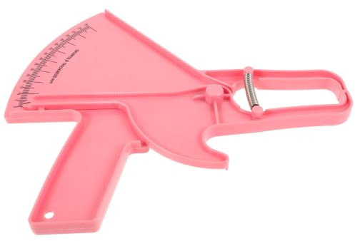 GATHINESS Body Fat Caliper Skinfold Body Measure Tool Plastic Pink Portable Easy-to-Read Markers with Instruction Cards for Gym Bag and Home Use