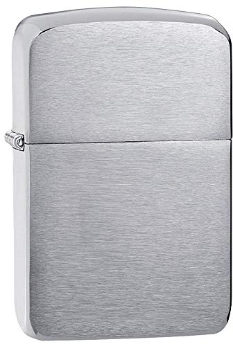 Zippo Sturmfeuerzeug - 1941 Replica Brushed Chrome, Base Model - Nachfüllbar - Wiederverwendbar - Windfestes Design - Geschenkbox - Made in USA