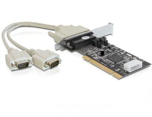 DeLOCK PCI Card to 2X Serial Intern Serial Card & Gränssnittskort - Tillbehör (PCI, Serial, RS-232, PC, Oxford OXuPCI952, svart)