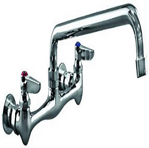 Aqua Plumb 1800091 AB1953 REQUS 8-Inch Two-Handle Polished Chrome Combo Wall-Mount Faucet with 12-Inch Tube Spout
