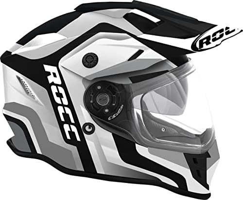 ROCC 781 Motocross Helm (Black/White,M)